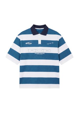 Project X Paris, POLO À MOTIF RAYÉ AVEC LOGO - Polo - bleu