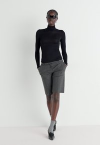 Weekday SHEER LONG SLEEVE TURTLENECK - Långärmad tröja - black