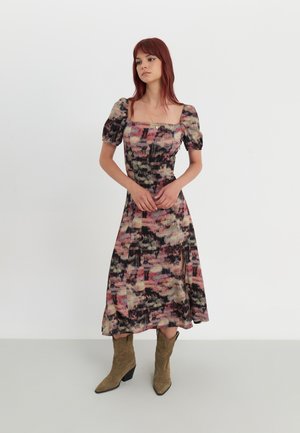 Even&Odd Robe de jour - black/multi-coloured