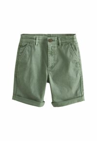 Next - REGULAR FIT - Kratke hlače iz džinsa - khaki green Miniaturna slika 1