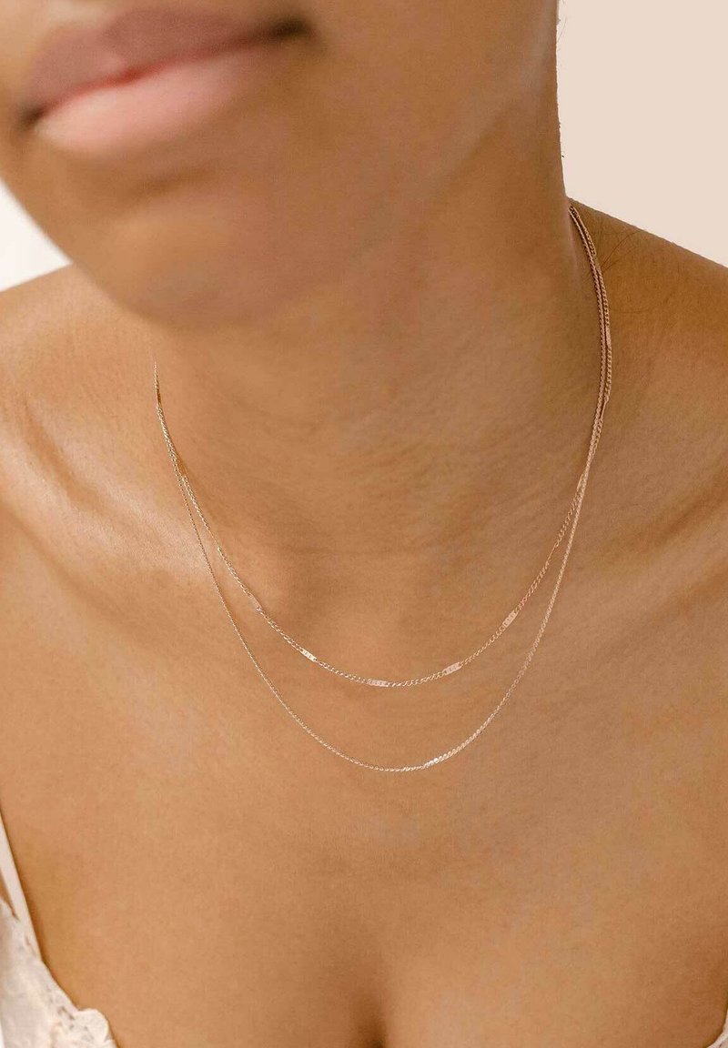 Hey Happiness MIXED CABLE AND BEAD - Necklace - rosegoldfarben