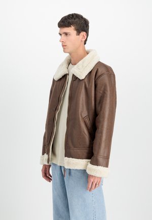 Alpha Industries, Kunstlederjacke - brown