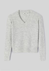 BZB COL V UNI - Pullover - gris clair