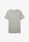 V-NECK STRETCH - T-Shirt basic - Grey
