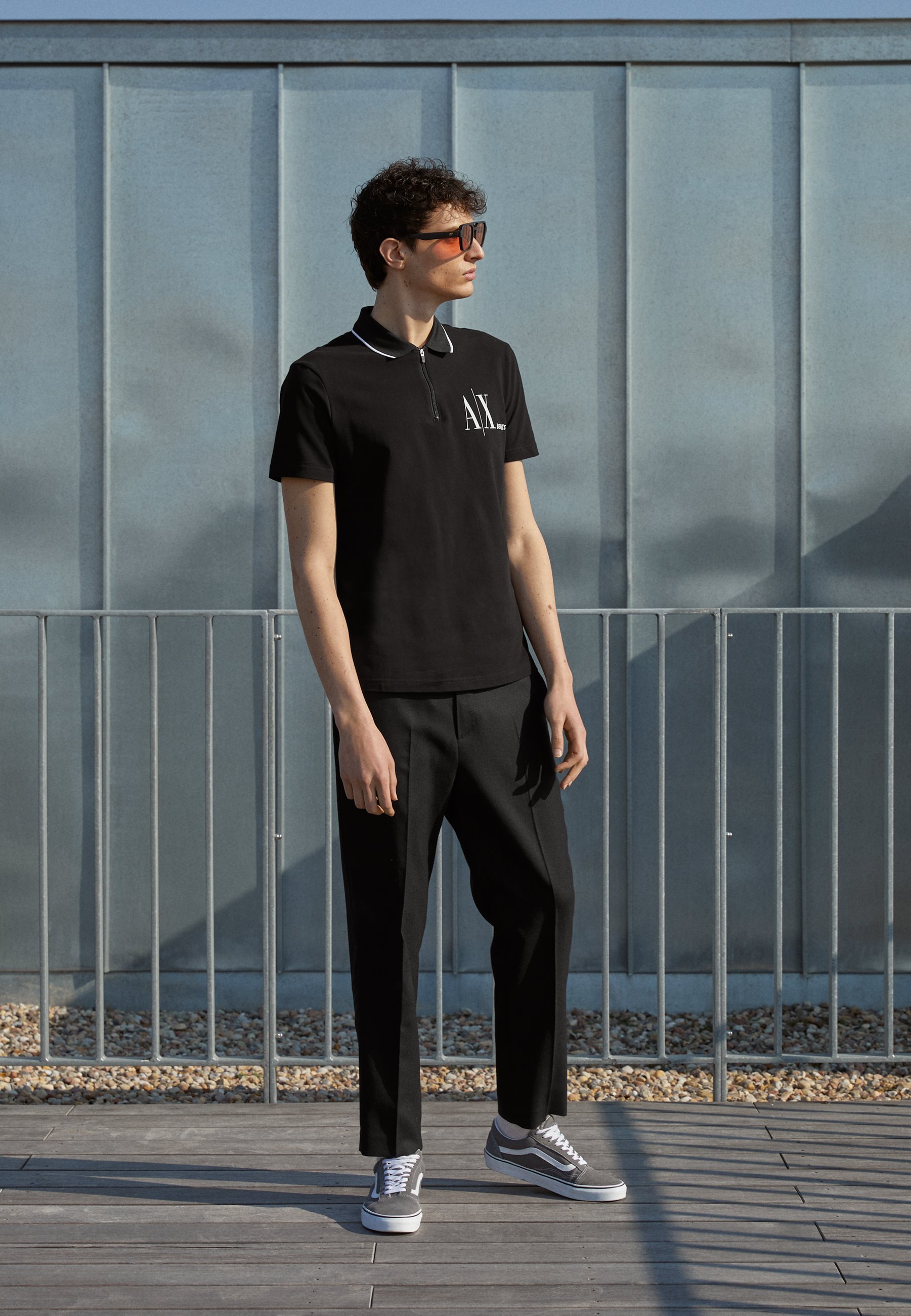 Armani Exchange Polo shirt - black 