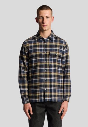 LS BRUSHED CHECK - Skjorter - y blue night/green/tan