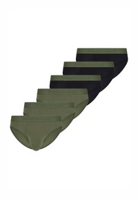Bruno Banani 6ER PACK FLOWING - Alushousut - schwarz   grün