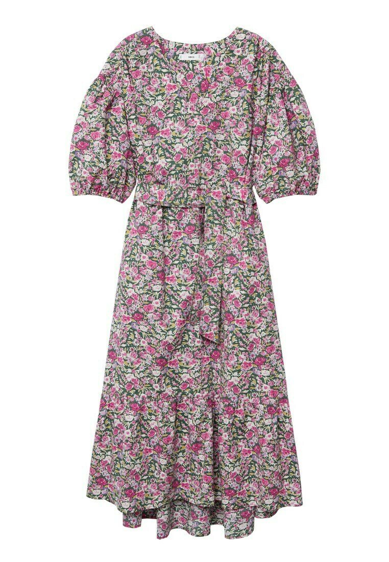 mango robe longue rose