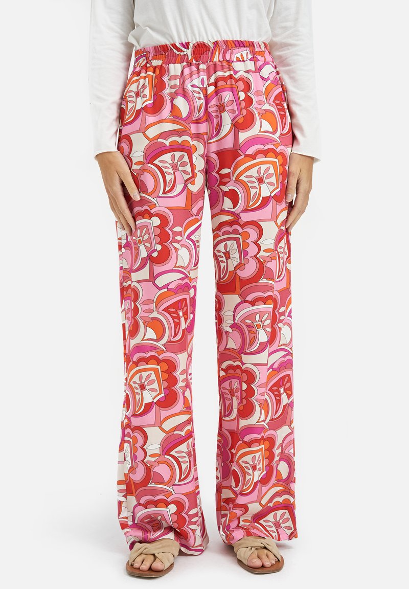 MILANO ITALY - PANTS WIDELEG WITH ELASTIC WAISTBAND - Trousers - pink print, Enlarge