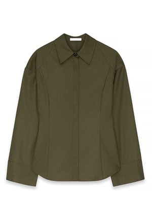 Blúzka so zapínaním na gombíky - khaki