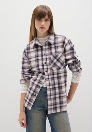 CHECK - Blusa - pink/light blue