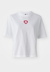 Selected, white/university red