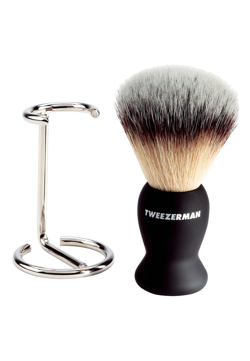 TWEEZERMAN GEAR SHAVE BRUSH AND STAND - Scheerkwast