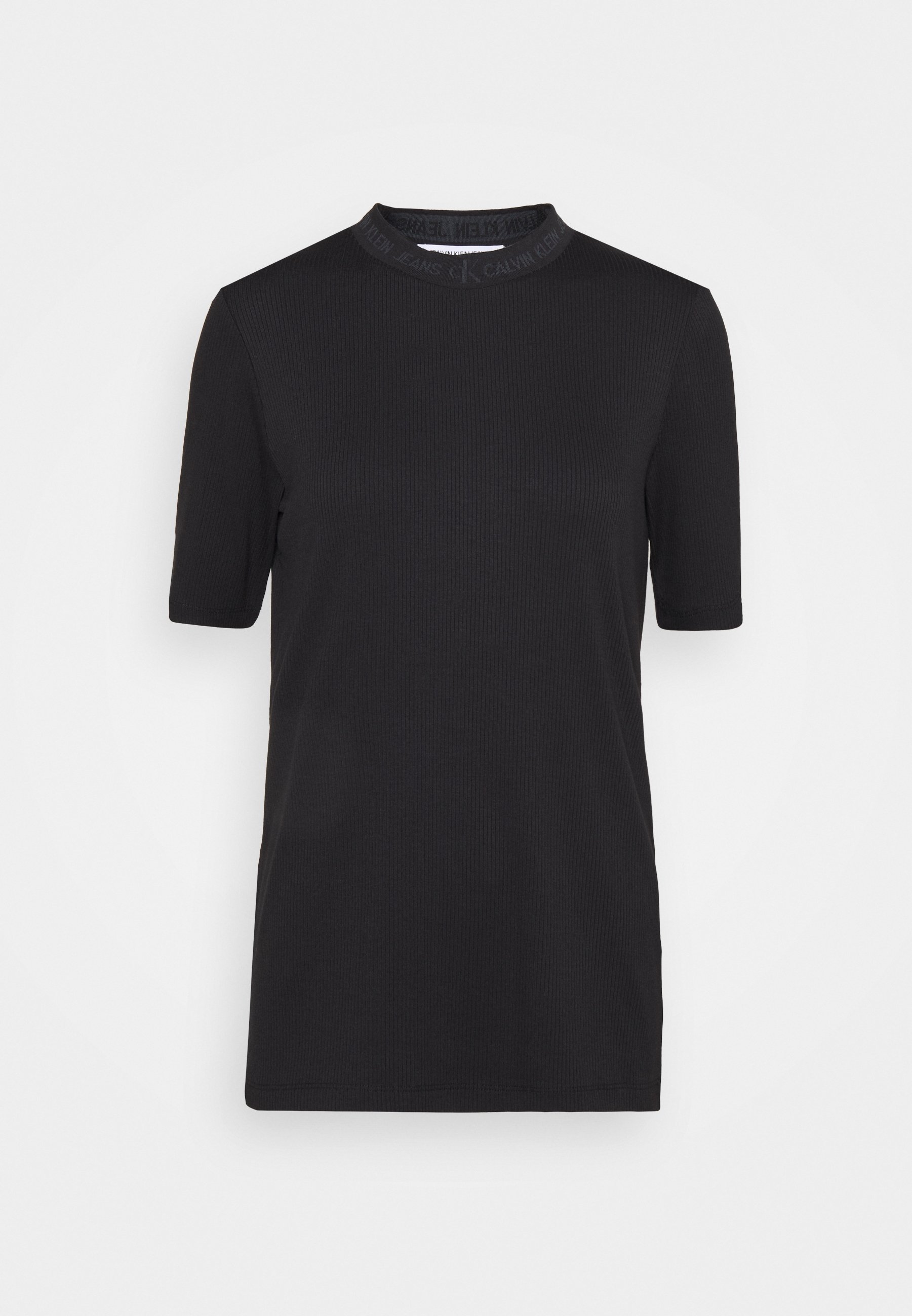 Calvin Klein Jeans LOGO TRIM TEE - T-Shirt print - black/schwarz -  Zalando.de