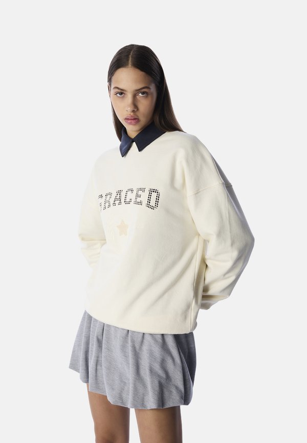 EMBROIDERED OVERSIZE  - Sweatshirt - beige