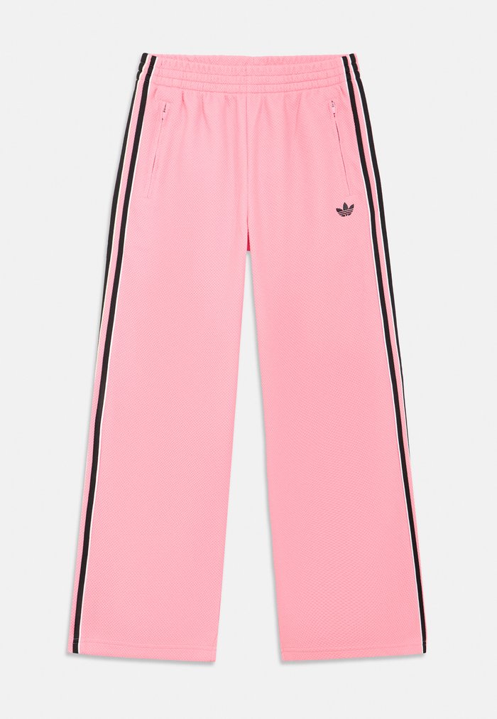 adidas FIREBIRD JUNIOR - Tracksuit bottoms - light pink/black/white