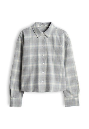 OPUS, RELAXED FIT CHECKED PATTERN - Hemdbluse - hazy fog melange