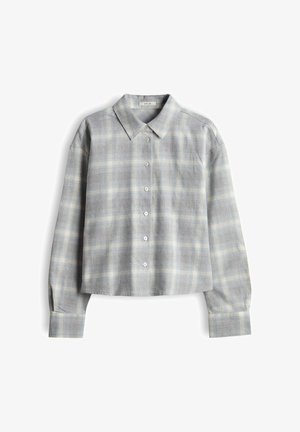 OPUS, RELAXED FIT CHECKED PATTERN - Hemdbluse - hazy fog melange