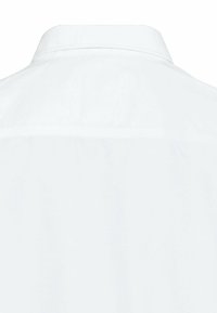 Witte colbert met een effen achterkant, met een gladde textuur en een schoon ontwerp, geschikt voor formele of casual kleding.