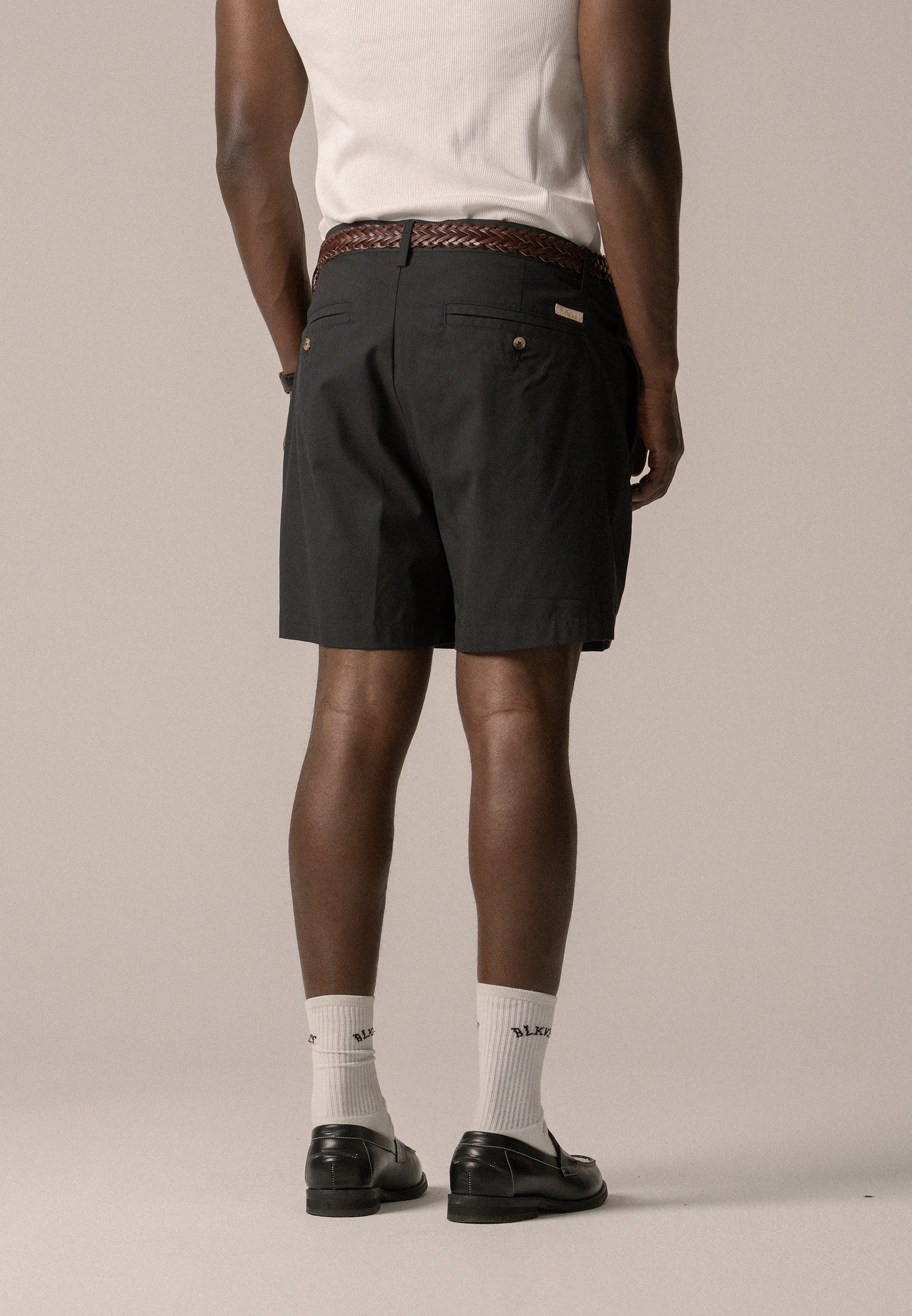 BLKVIS DOUBLE PLEATED UNISEX - Shorts - black - Zalando.co.uk