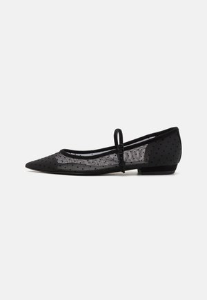 Tory Burch DOUBLE T BUCKLE MARY JANE - Ankle strap ballet pumps - nero