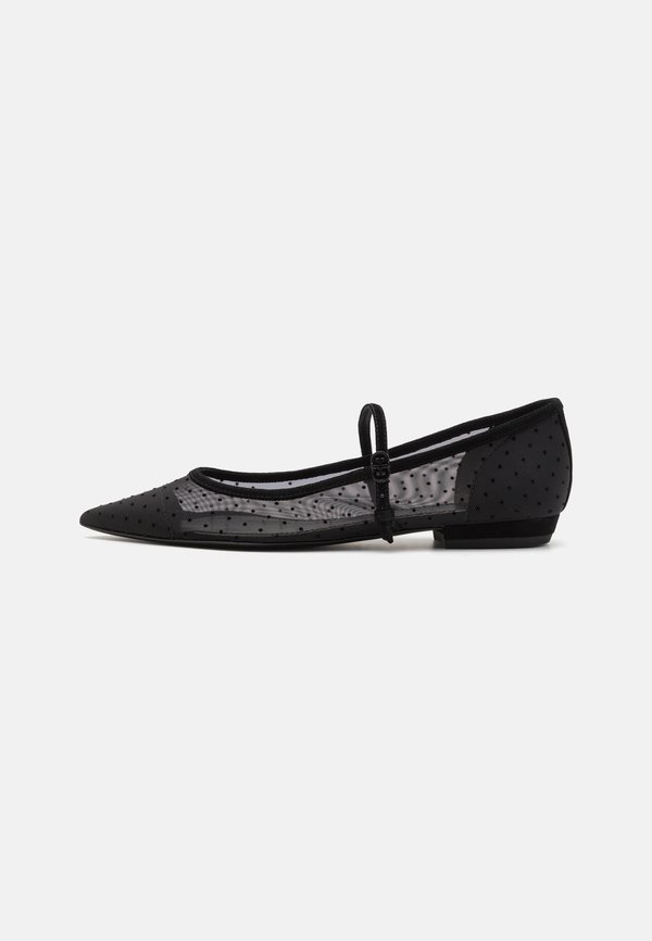 DOUBLE T BUCKLE MARY JANE - Ankle strap ballet pumps - nero