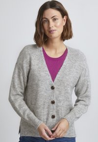 Fransa - FREMDEBBI 2 CARDIGAN - Cardigan - light grey melange Thumbnail Image 1