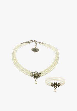 Alpenflüstern TRACHTENSCHMUCK 2er SET PERLEN HEDWIG  - Halskette - creme weiß