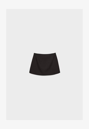 Stradivarius, WITH SIDE SLIT - A-snit nederdel - black