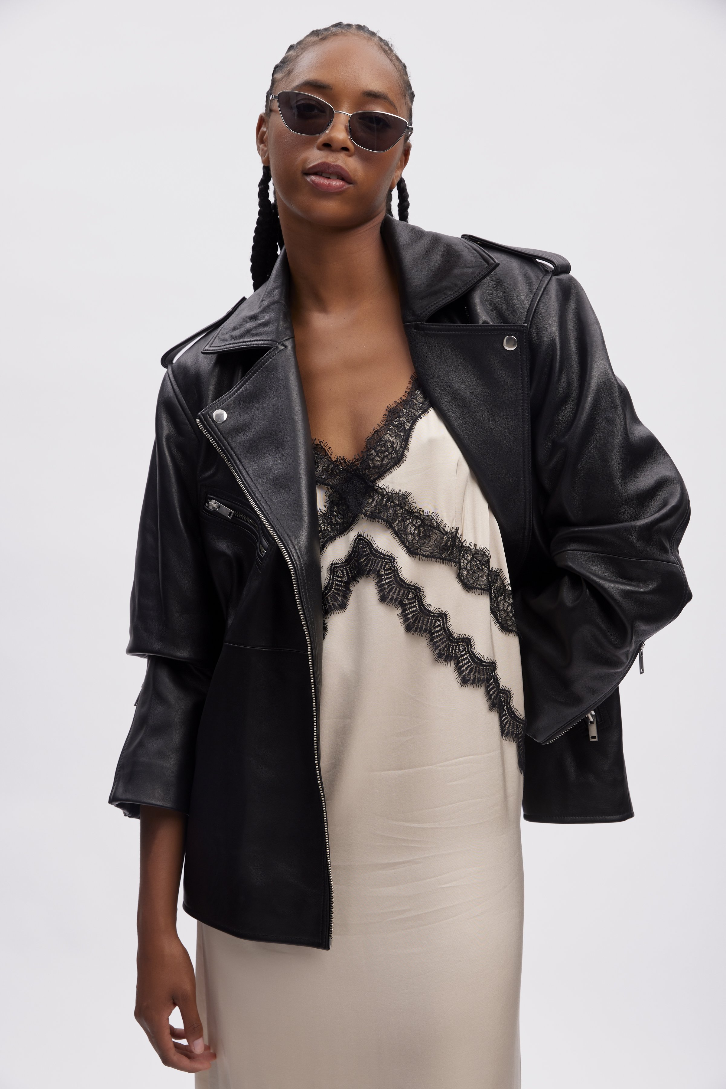 Veste Courte En Similicuir Femme VERO MODA - Manches Longues - 100% Polyester Avec Revêtement PU - Style Motard