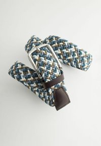 Next ELASTICATED - REGULAR FIT - Curea împletită - white and blue