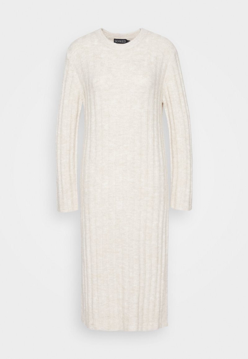 Soaked in Luxury Gebreide jurk zandkleur