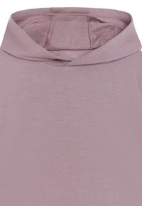 Felpa rosa chiaro con una texture morbida e liscia. Presenta un colletto alto corto e un design minimalista. Perfetta per un abbigliamento casual.