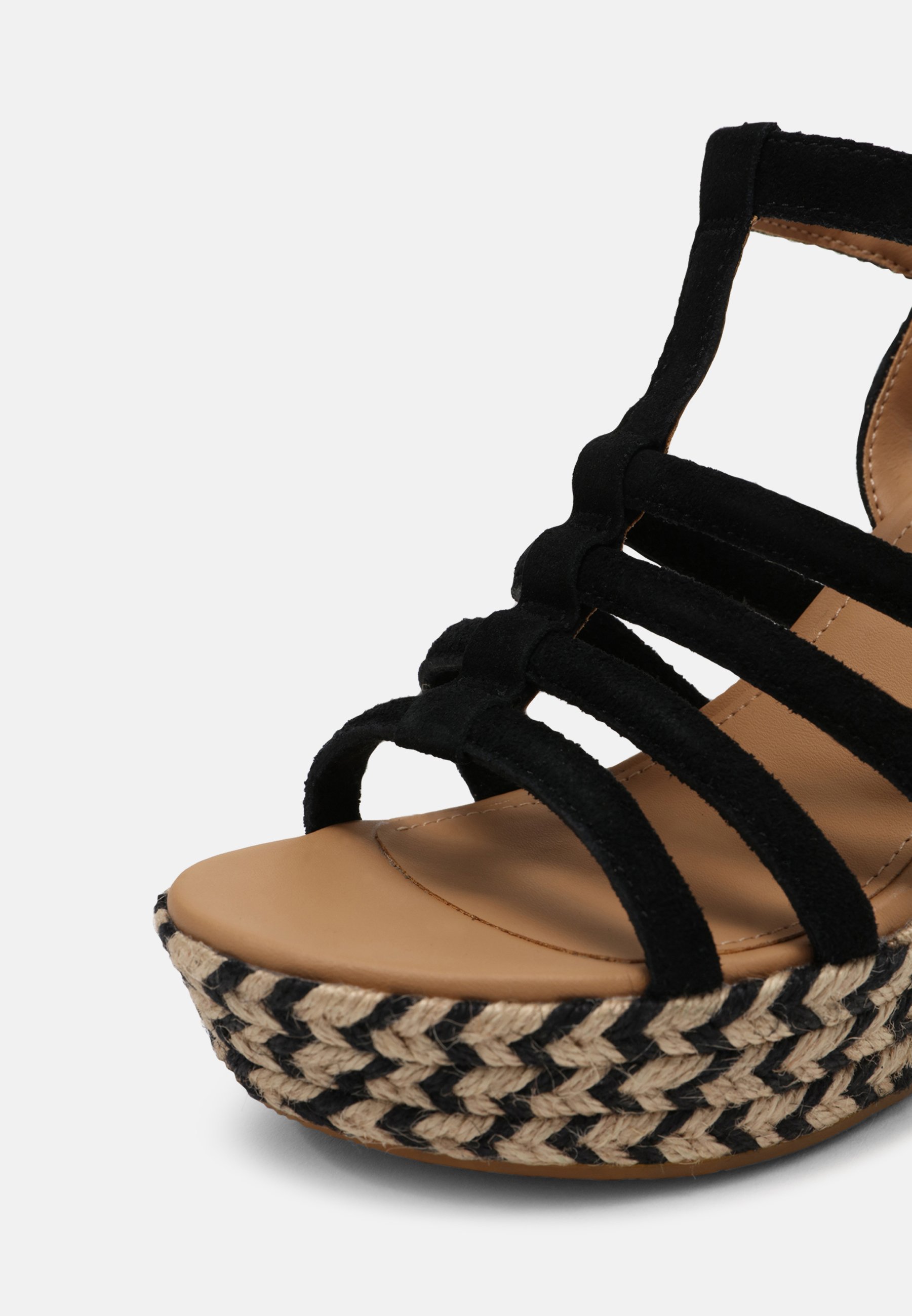 ugg wedge sandals black