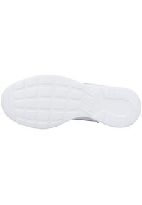 Vit idrottssko sula med texturerad gummi för grepp, med ett rutmönster och präglad logodetalj.