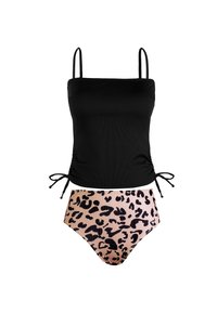 Cupshe LEOPARD  DRAWSTRING SET - Bikiny - black