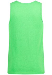 Zelený bavlněný top bez rukávů, kulatý výstřih, melírovaná struktura, lehká tkanina pro prodyšnost. Jednoduchý a univerzální.