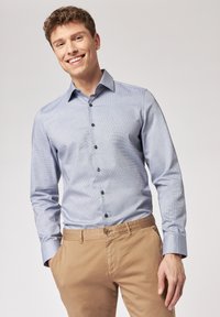 ROY ROBSON SLIM FIT MIT LEICHTER STRUKTUR - Zakelijk overhemd - grau