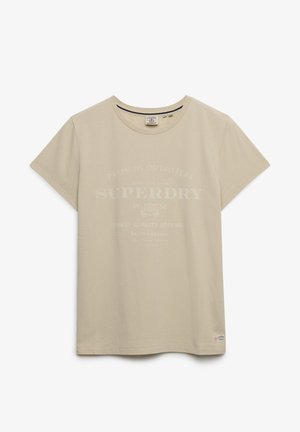 Superdry & Co, SUPERDRY LUXE CASUAL CLASSIC T-SHIRT.. - T-shirt print - peyote beige