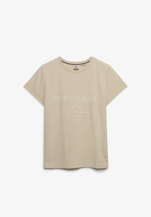 Superdry & Co, SUPERDRY LUXE CASUAL CLASSIC T-SHIRT.. - T-shirt print - peyote beige