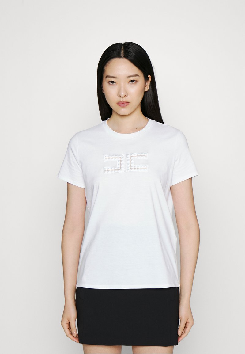 Elisabetta Franchi White Emblem Shirt with Pleats main image 0