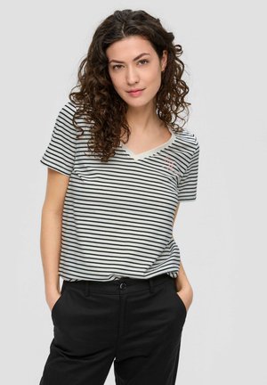 WEICHES MIT V-AUSSCHNITT - T-shirt print - schwarz