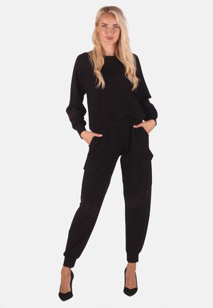 ELEGANCKI KOMPLET - Cargo trousers - black