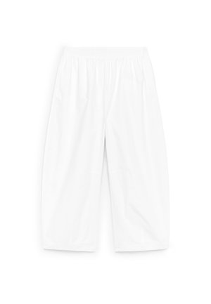 ARKET, ARKET BARREL-LEG COTTON TROUSERS - Pantalon classique - white
