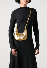 Pinko BRIOCHE HOBO MINI TEXTURE - Borsa a tracolla - oro/gold-coloured