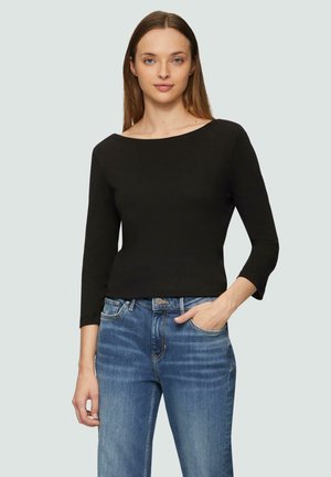 MIT 3/4-ARM UND U-BOOT AUSSCHNITT - Langarmshirt - schwarz