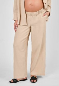 MATERNITY FIT TEXTURED - Pantaloni - oatmeal