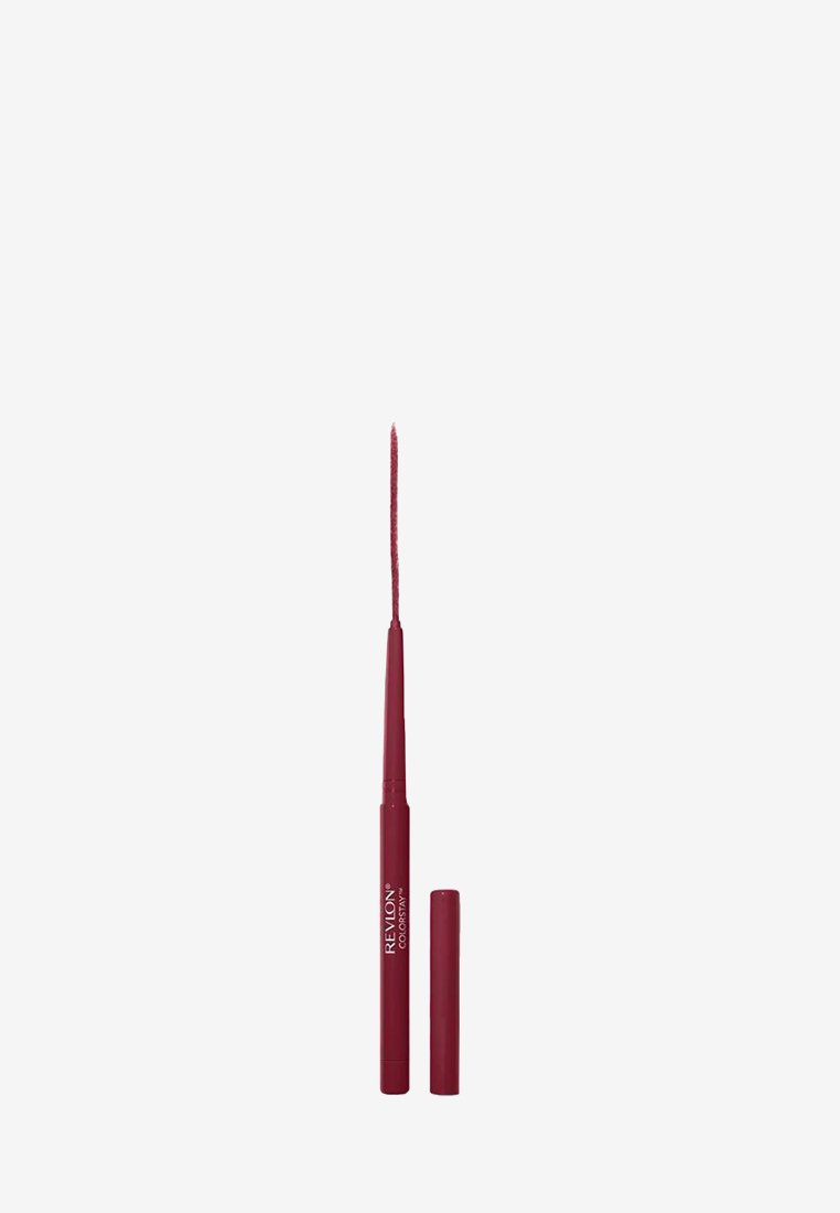 Matita labbra retrattile color bordeaux con punta fine e appuntita. Corpo in plastica elegante, con tappo coordinato. Marchio lungo il fusto in testo bianco.