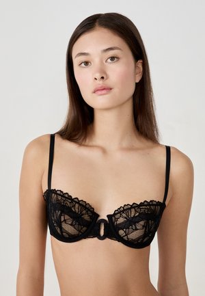 HEDONISME - Balconette bra - black