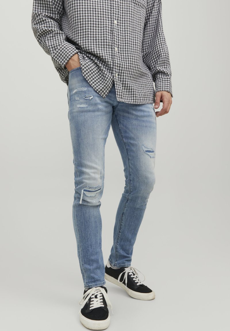 Jack & Jones JJIGLENN JJBLAIR GE NOOS - Vaqueros slim fit - blue denim